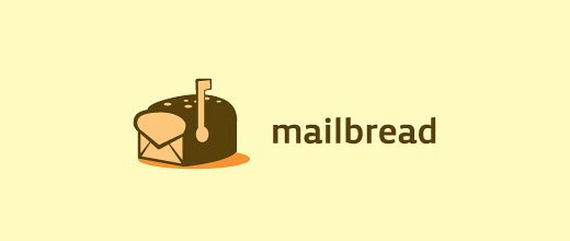 Mail envelope bread logo designs collection