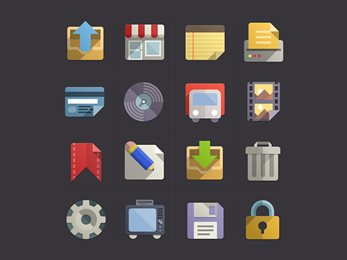 Flat Design Icons Set Vol3