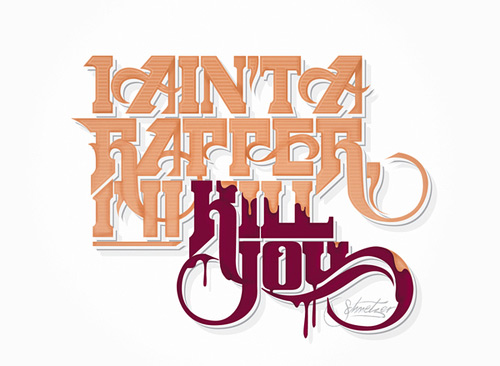 Urban blood martin schmetzer typography design artworks