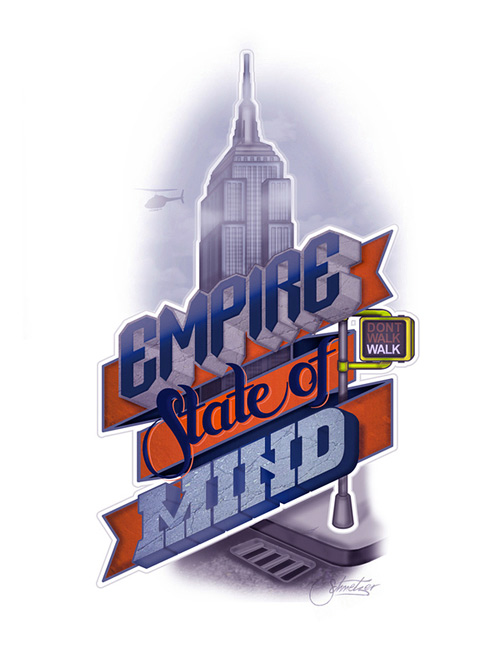 Empire state building martin schmetzer typography design artworks