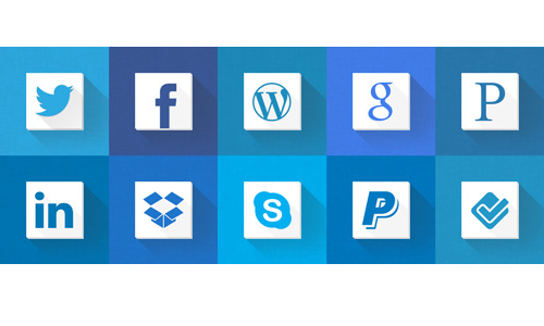 Blue Web Identity Icons