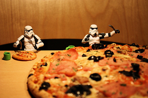 Pizza stormtrooper photogprahy