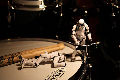 Drum tuning stormtrooper photogprahy