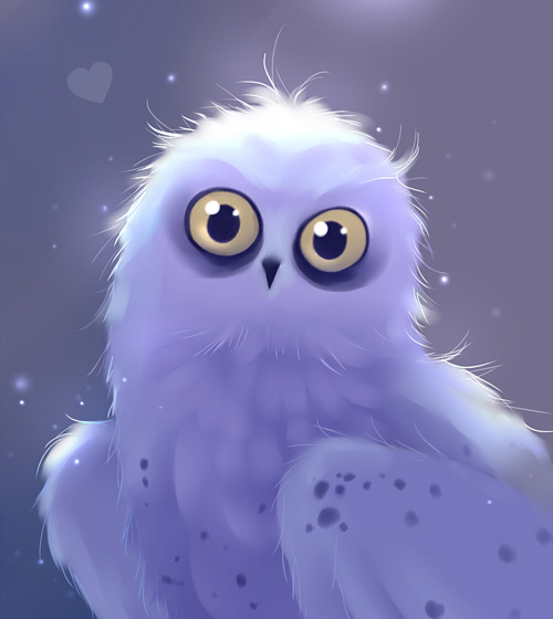 White owl artwork