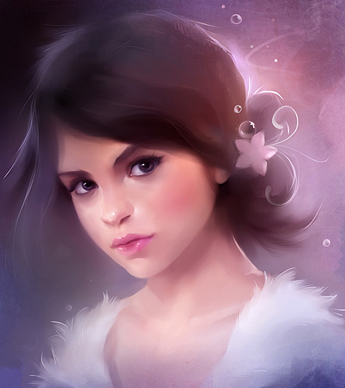 Beautiful girl portrait illustration digital art