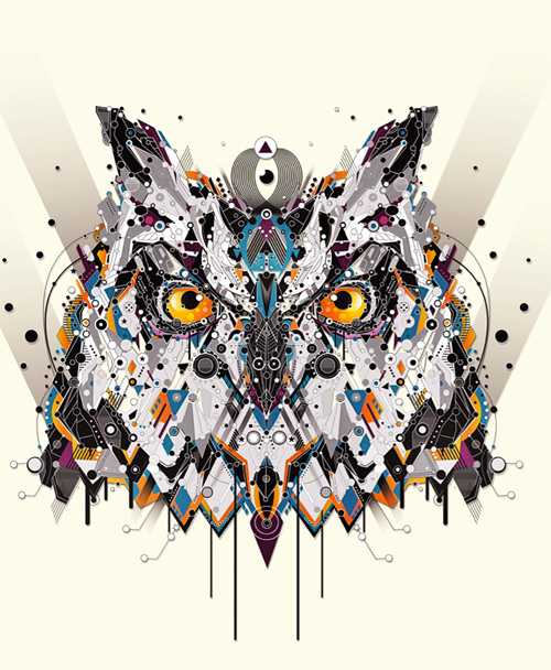 Owl animal shapes art yo az