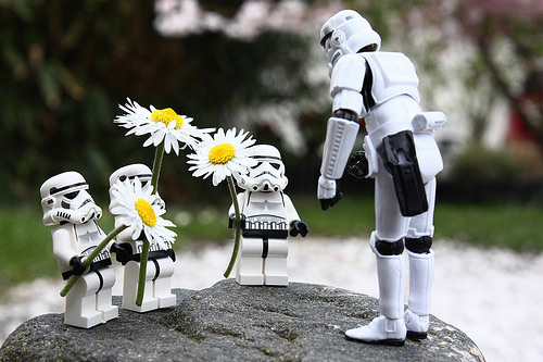 Flower kids stormtrooper photogprahy