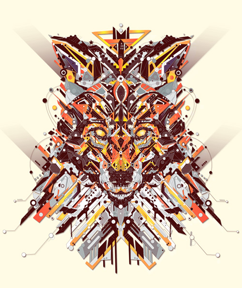 Fox wolf animal shapes art yo az