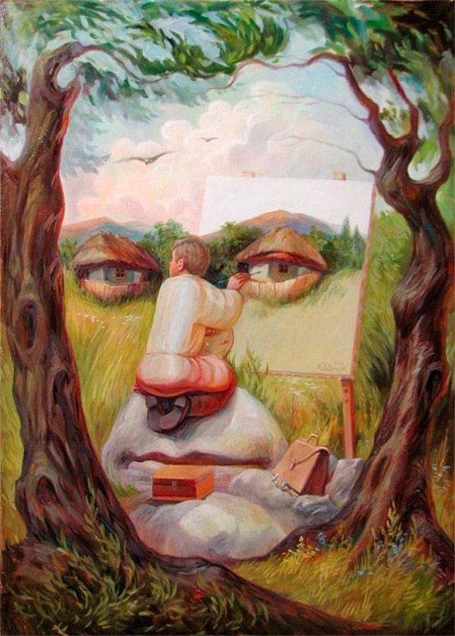 oleg shuplyak optical illusion oil painting