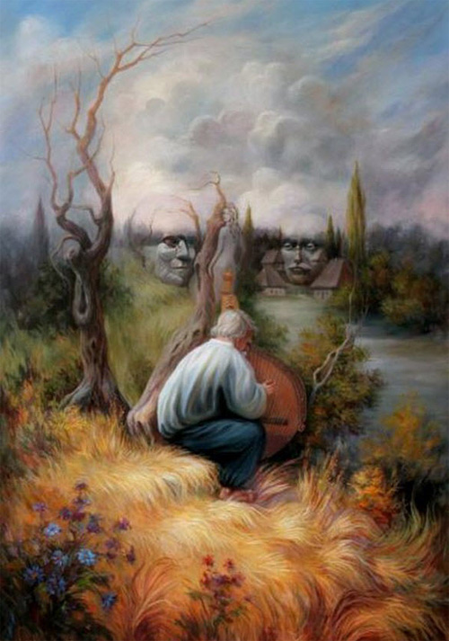 oleg shuplyak optical illusion oil painting