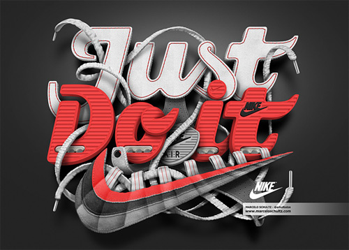 Nike just do it Schultz typography