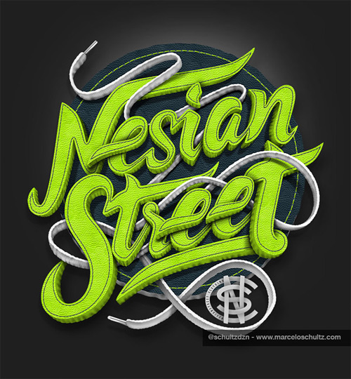 Nesian street shirt design Schultz typography