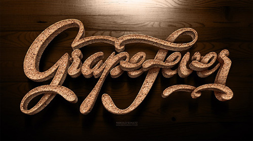 Grape fever Schultz typography lettering