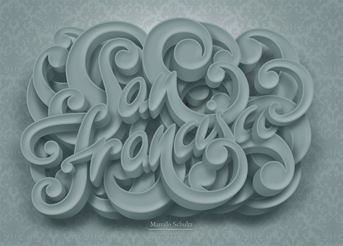 San Francisco lettering Schultz typography