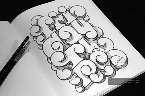 cute circle typography