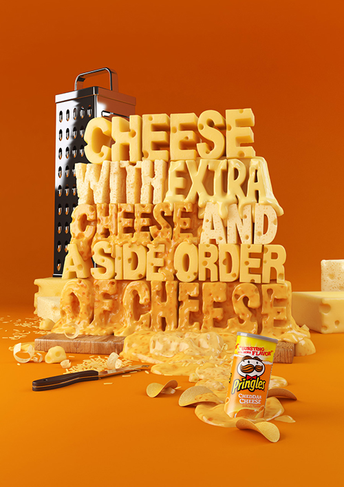 Pringles Cheese Typography