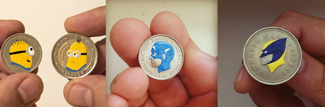 Simple Coins Turned Into Famous Characters