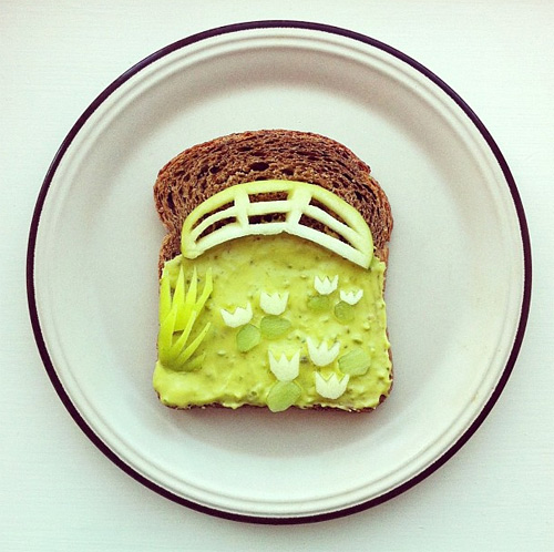 ida skivenes art toast food art