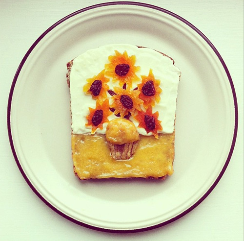 ida skivenes art toast food art