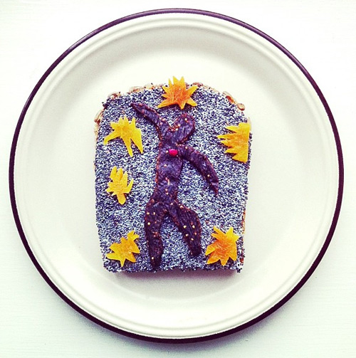 ida skivenes art toast food art