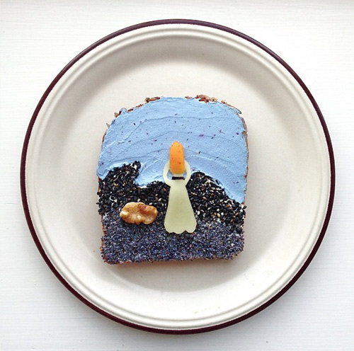 ida skivenes art toast food art