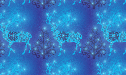 Blue raindeer free christmas tree patterns