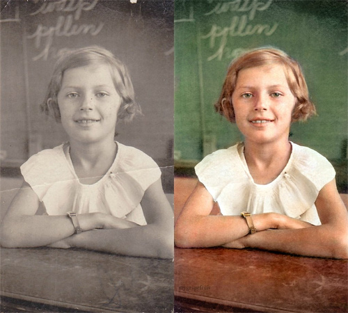 colorized photos vintage