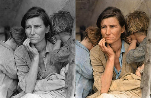 colorized photos vintage