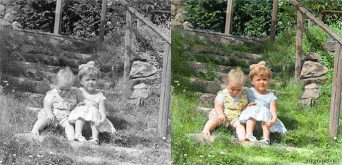 colorized photos vintage