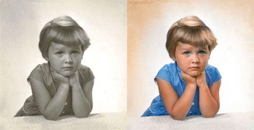 colorized photos vintage