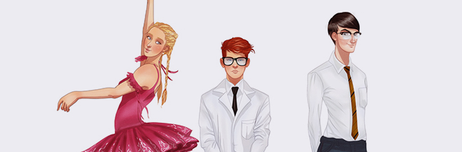 Illustrations of Grown Up Cartoon Versions and Disney Characters in Costume  | Naldz Graphics