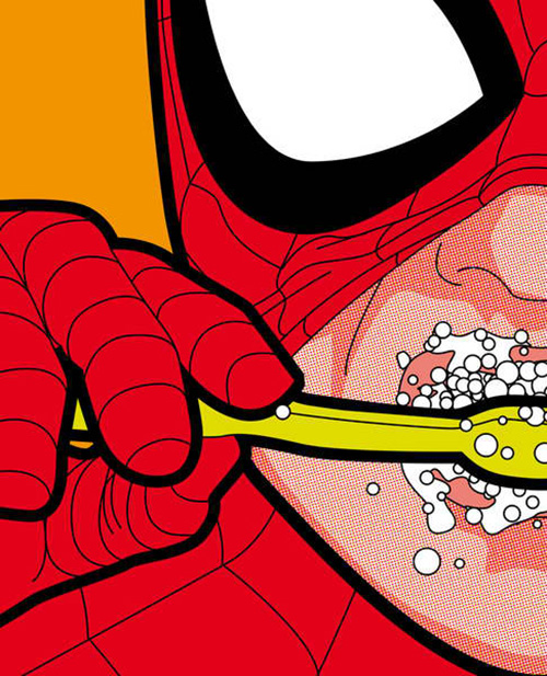 Secret Life of Super Heroes Spiderman Toothbrush