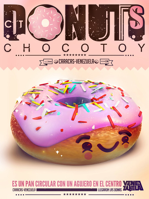 chocotoy illustrations typography