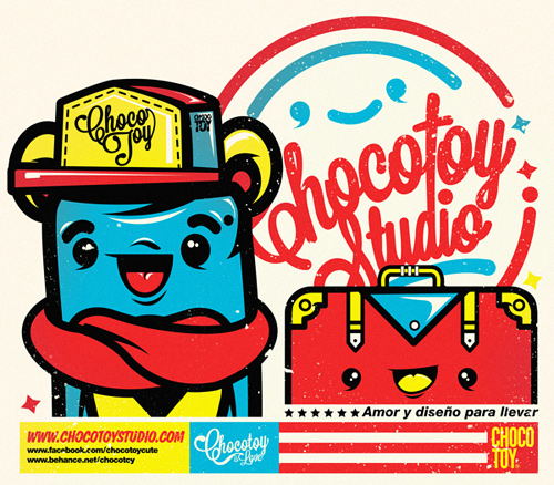 chocotoy illustrations typography