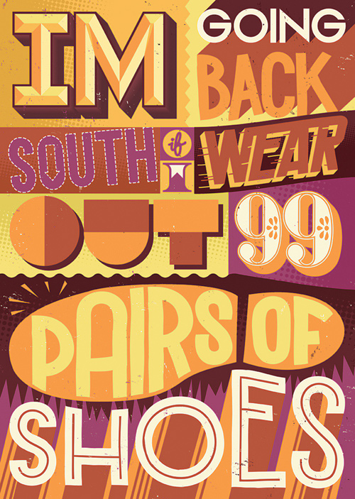 Sam Bevington typography illustrations