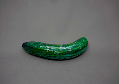 Hikaru Cho bizarre body paintings cucumber banana