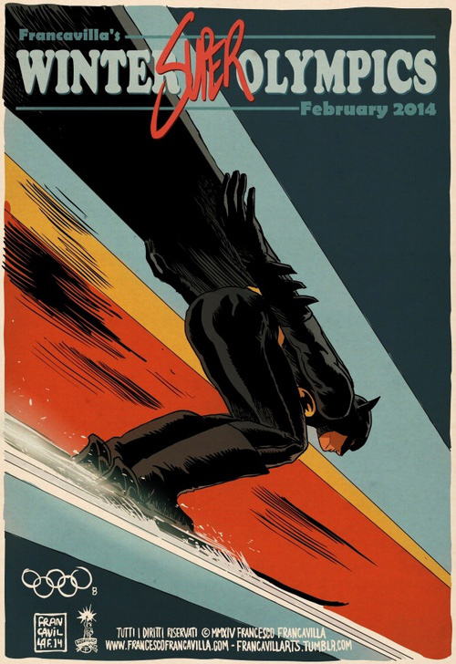 Francesco Francavilla Winter Super Olympics superheroes