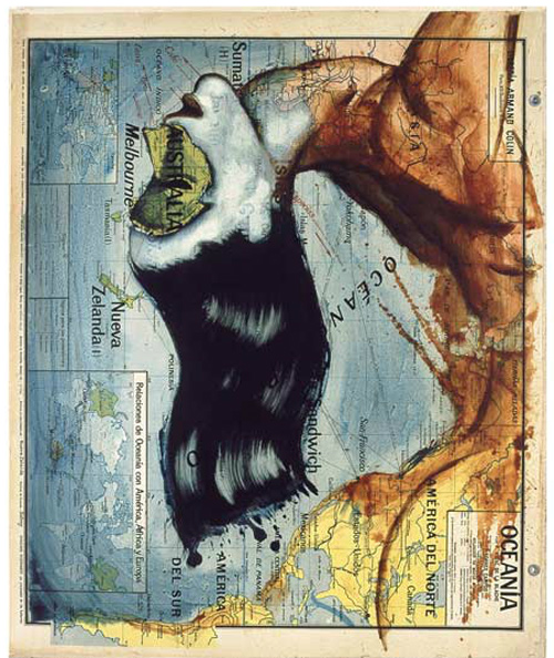 Fernando Vicente Atlas map paintings