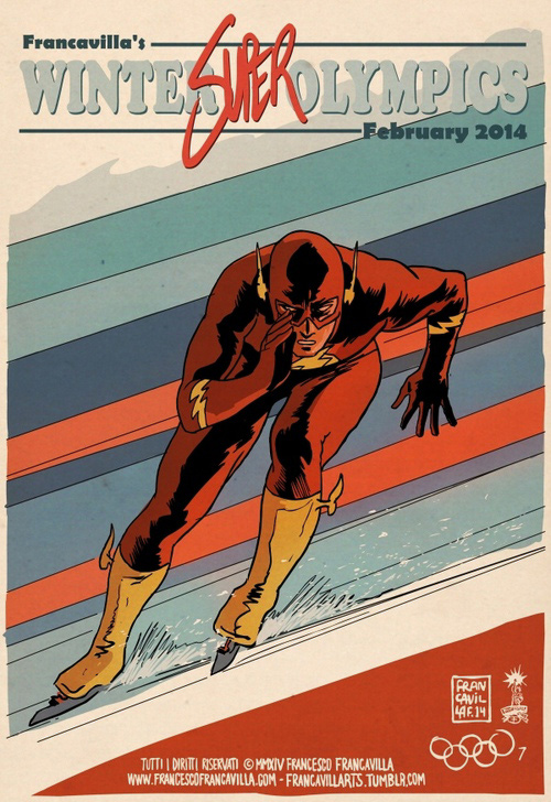 Francesco Francavilla Winter Super Olympics superheroes