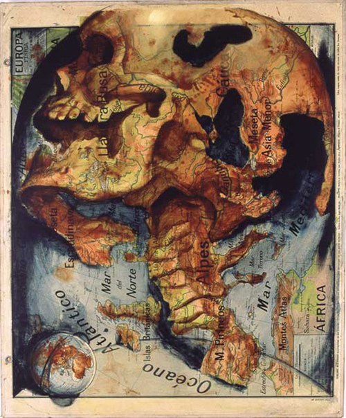 Fernando Vicente Atlas map paintings