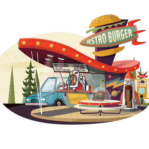 These Bizarre Food Stand Illustrations Will Take Your Dining Experience