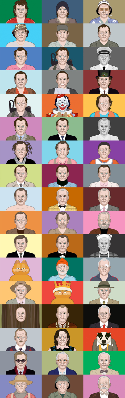 Steve murray bill murray illustration collage