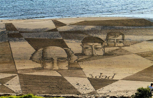 Jamie Harkins 3D sand art