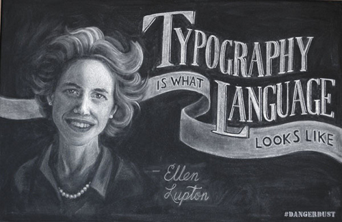 Dangerdust typography illustrations chalk dusts