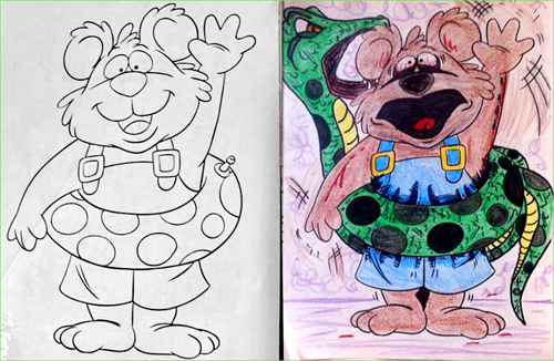 Innocent Coloring Book Crazily Turned Into Corrupted