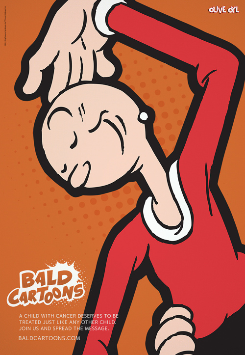 Cartoon Characters Turned Bald To Support Children Struggling With