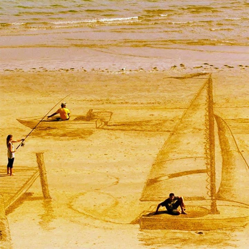 Jamie Harkins 3D sand art