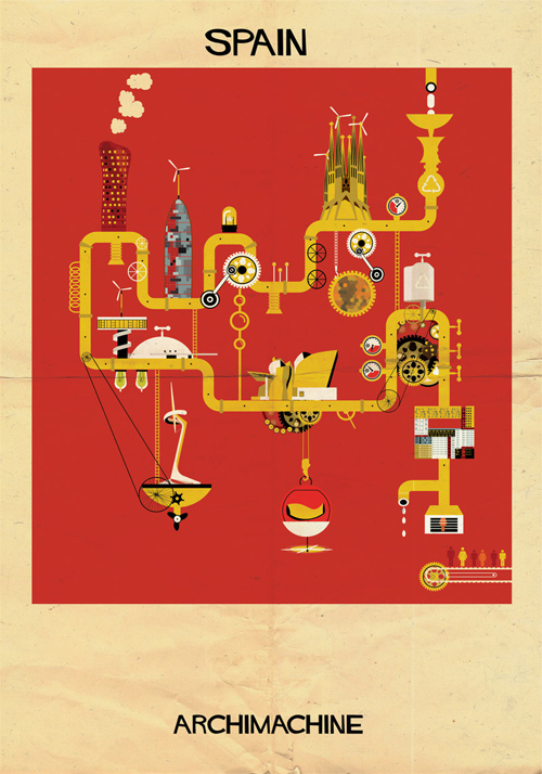 Federico Babina Archimachine illustrations