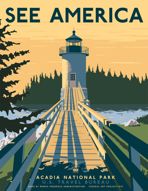 north america travel poster