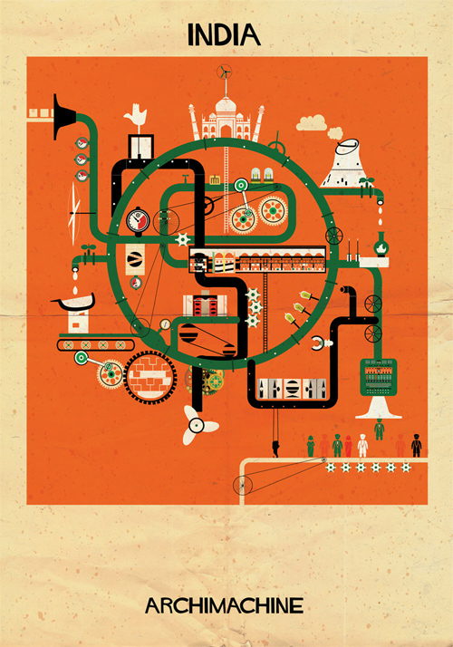 Federico Babina Archimachine illustrations